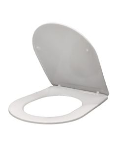 Kapak tualeti, duroplast, ulje e ngadaltë, i bardhë, 44x36.4 cm