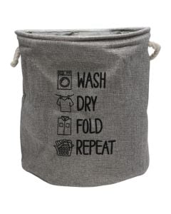 Storage box, fabric, assorted, Dia.36xH40 cm