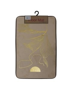 Bath mat, microfiber, grey/beige, 45x70 cm