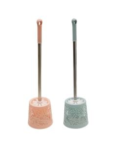 Toilet brush, plastic, light blue, 12.5xH50 cm