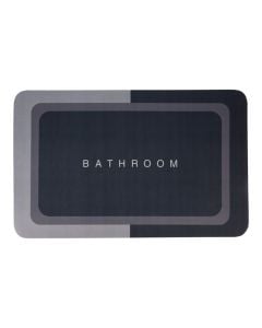 Rrugicë tualeti, poliestër, gri/e zezë, 80x50 cm