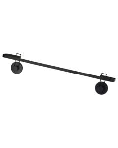 Towel rack, metal, black, 60x8.5xH11 cm