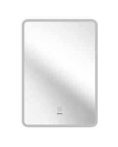 Rectangular mirror with LED lighting, PVC structure, 70x120 cm