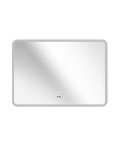 Rectangular mirror with LED lighting, PVC structure, 50x70 cm