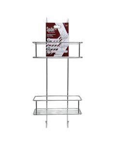 Mbajtëse shamposh, metalike, argjendi, 24x24xH50 cm