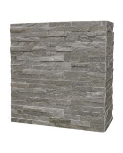 Pllakë veshje dekorative, gur natyral, gri, 36x10 cm (1 kuti= 0.432 m2)