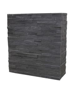 Pllakë veshje dekorative, gur natyral, e zezë, 36x10 cm (1 kuti= 0.432 m2)