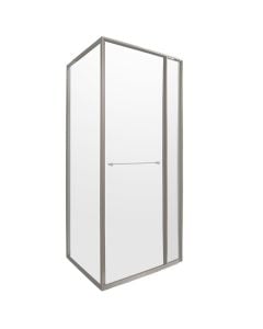 Kabinë dushi, profile inoks, floriri, xham 8mm, 80x80xH200 cm