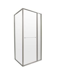 Kabinë dushi, profile inoks, floriri, xham 8mm, 90x90xH200 cm