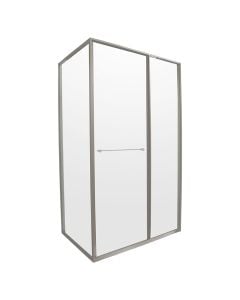 Kabinë dushi, profile inoks, floriri, xham 8mm, 80x120xH200 cm