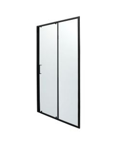 Shower cabin, aluminum profiles, black, 6mm glass, 100xH200 cm
