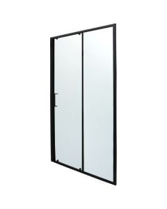Kabin&euml; dushi, profile alumini, e zez&euml;, xham 6mm, 110xH200 cm