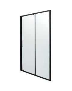 Shower cabin, aluminum profiles, black, 6mm glass, 120xH200 cm