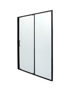 Shower cabin, aluminum profiles, black, 6mm glass, 140xH200 cm