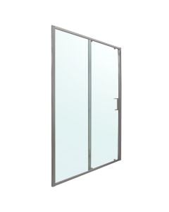 Shower cabin, aluminum profiles, chrome, 6mm glass, 100xH200 cm