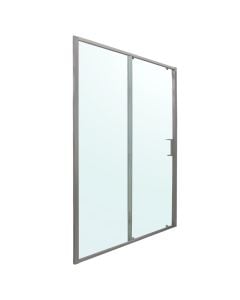 Shower cabin, aluminum profiles, chrome, 6mm glass, 110xH200 cm