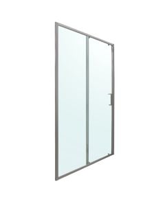 Shower cabin, aluminum profiles, chrome, 6mm glass, 120xH200 cm