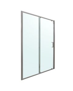 Shower cabin, aluminum profiles, chrome, 6mm glass, 140xH200 cm
