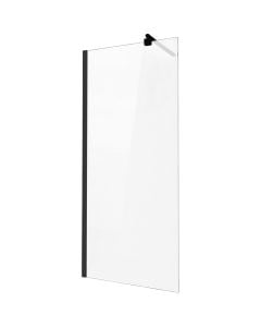 Shower cabin, stainless steel profiles, black, 8mm glass, 60xH200 cm