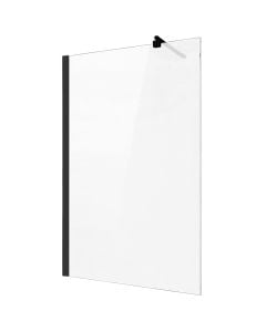 Shower cabin, stainless steel profiles, black, 8mm glass, 100xH200 cm
