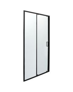 Shower cabin, aluminum profiles, black, 6mm glass, 120xH200 cm