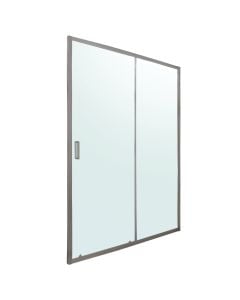 Shower cabin, aluminum profiles, chrome, 6mm glass, 140xH200 cm