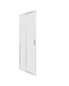 Shower cabin side panel, complementary, 1/2, aluminum profiles, chrome, 6mm glass, 80xH195 cm