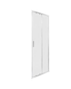 Shower cabin side panel, complementary, 1/2, aluminum profiles, chrome, 6mm glass, 100xH195 cm
