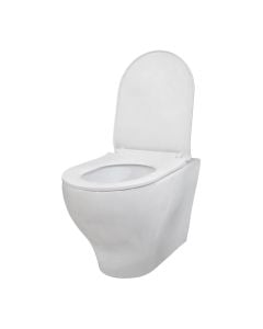 WC, Aqualis, wall-mounted, porcelain, white, 54x35xH39 cm