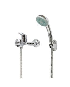 Bathtub mixer+  Shower set, bronze material, silver color, chrome finish