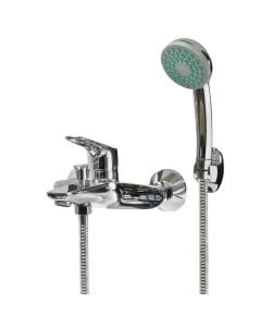 Bathtub mixer+ Shower set, bronze material, chrome finish