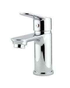 Basin mixer, bronze material, silver color, chrome finish, pop up waste plug, 35 cm flexible hose