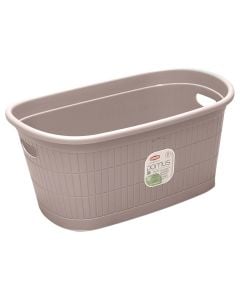 Kosh rrobash me doreza, "DOMUS", plastik, gri, 58x38xH28 cm, 35 lt