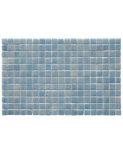 Mozaik veshje, pllakëza 2.5x2.5 cm, xhami, blu, 32.5x51.5 cm