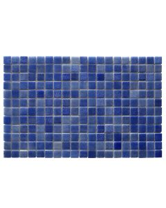 Mozaik per veshje, pllakëza 2.5x2.5 cm, xhami, blu, 32.5x51.5 cm