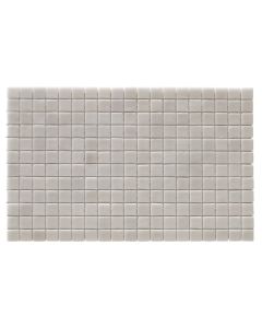 Mozaik per veshje, pllakëza 2.5x2.5 cm, xhami, e bardhë, 32.5x51.5 cm