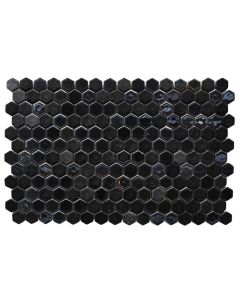 Mozaik per shtrim dhe veshje, Hexa Artistic Blend Sugar Black, pllakëza 3x3.4 cm, xhami, 32.5x51.5 cm