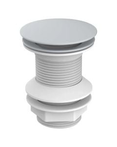 Piletë shkarkimi click- clack, plastike, e bardhë