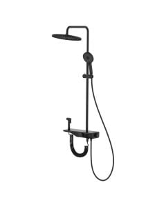 Shower system, Nebula, steel SS304, black