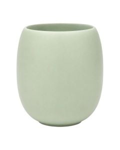 Toothbrush holder, AFRA, polyresin, sage green, 10x11.5 cm
