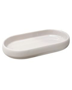 Toiletry accessory holder, BOLD, polyresin, cream color, 19x10x3 cm