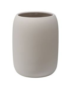 Toothbrush holder, BOLD, polyresin, cream color, 9xH11 cm