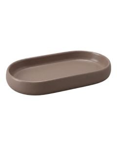 Toiletry accessory holder, BOLD, polyresin, taupe color, 19x10x3 cm