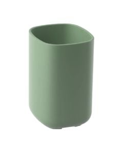 Toothbrush holder, POD, plastic, green, 8x8x10 cm