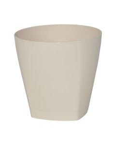Round flower pot, URBAN, plastic, cream, Ø17 xH13.5 cm, 2.5 lt