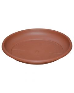 Round flower pot saucer, plastic, terracotta color, Ø22 xH3 cm