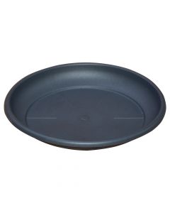 Round flower pot saucer, plastic, anthracite, Ø26 xH3.7 cm