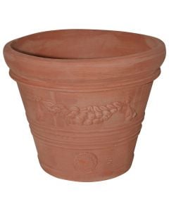 Round flower pot, FESTONE, ceramic, terracote, Ø41 xH32 cm