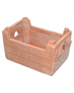 Vazo lulesh drejtkëndore, FRUTTA, qeramike, terrakota, 26.5x16.5xH15 cm