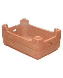 Vazo lulesh drejtkëndore, FRUTTA, qeramike, terrakota, 31x20.5xH14 cm